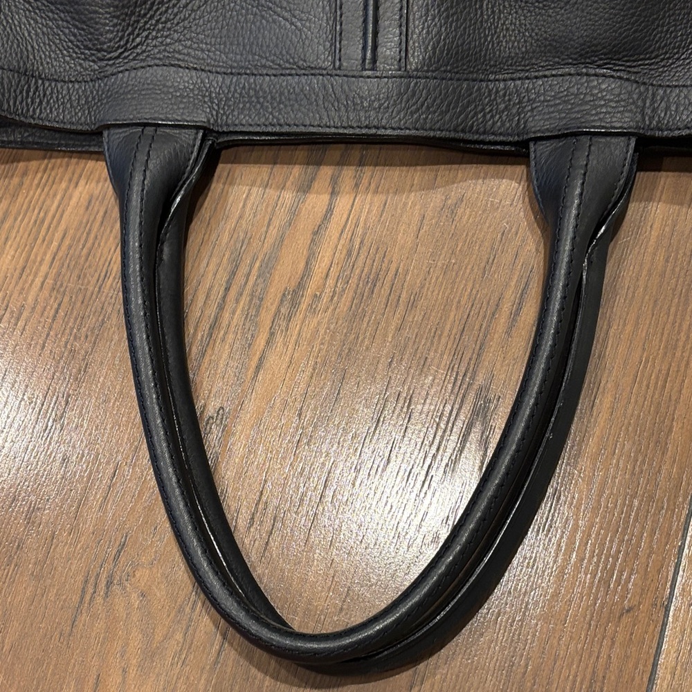 Valextra Elegant Black Leather Tote Bag Made in Italy Beautiful - Picture 5 of 14